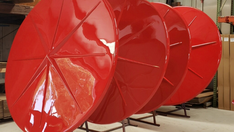 Fiberglass Outdoor Furnishings - Tables & Umbrellas